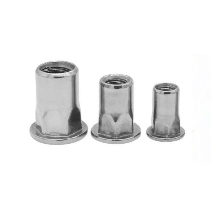 Flat Head Open End Hexagon head rivet nut