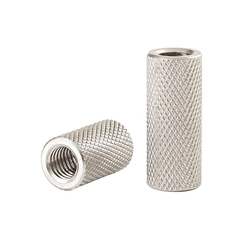 Round Cylindrical Knurled Coupling Nuts